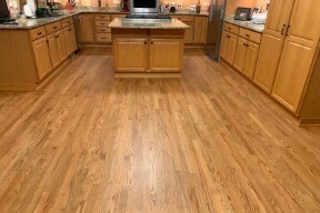 chicago kitchen with refinished oak hardwood floors
